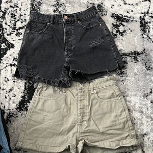 Zara High Waisted Shorts 2 Pairs size 6